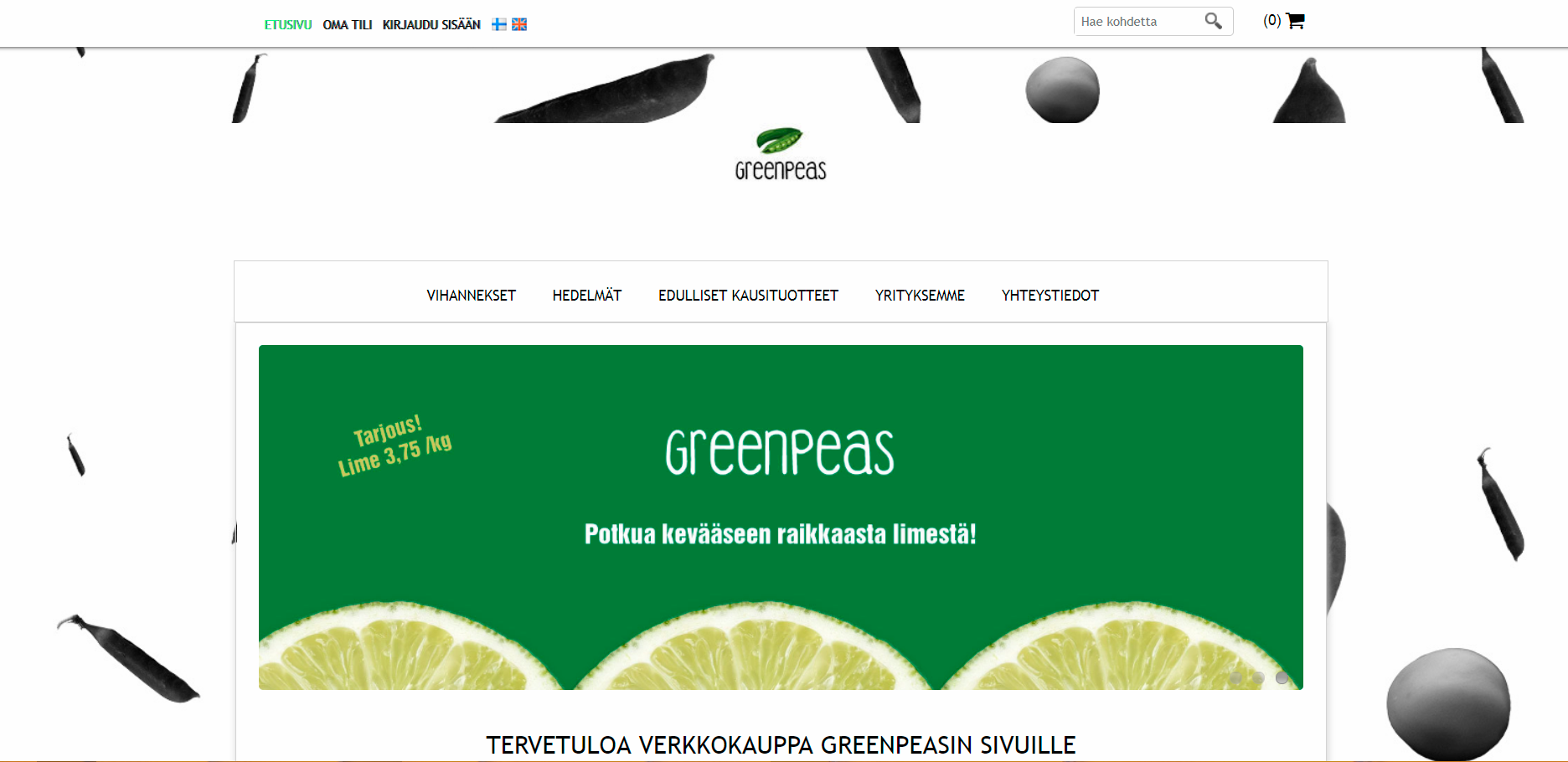 Green Pease header lime